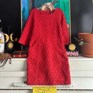 Sharagano Red Textured Dress 14